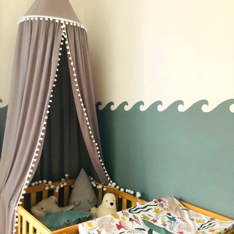 Wave Stencil Nursery Border Stencil Sea Stencil Nautical Etsy