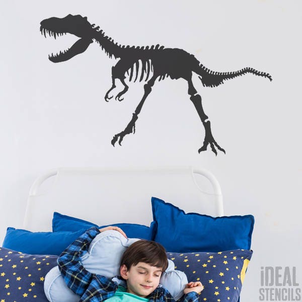T-REX Dinosaur Stencil Kids Room Wall Décor Art Craft Paint Reusable Stencils