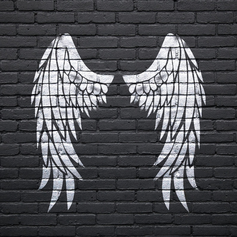 Angel Wings Wall Stencil Large Wall Painting Stencil Etsy