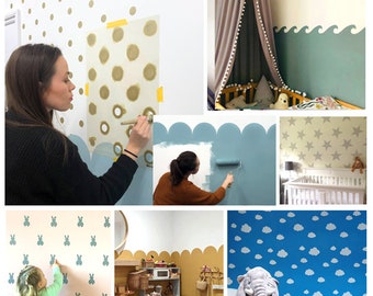 Star Wall Stencil Kit  Star Stencils for Painting Walls – My Wonderful  Walls