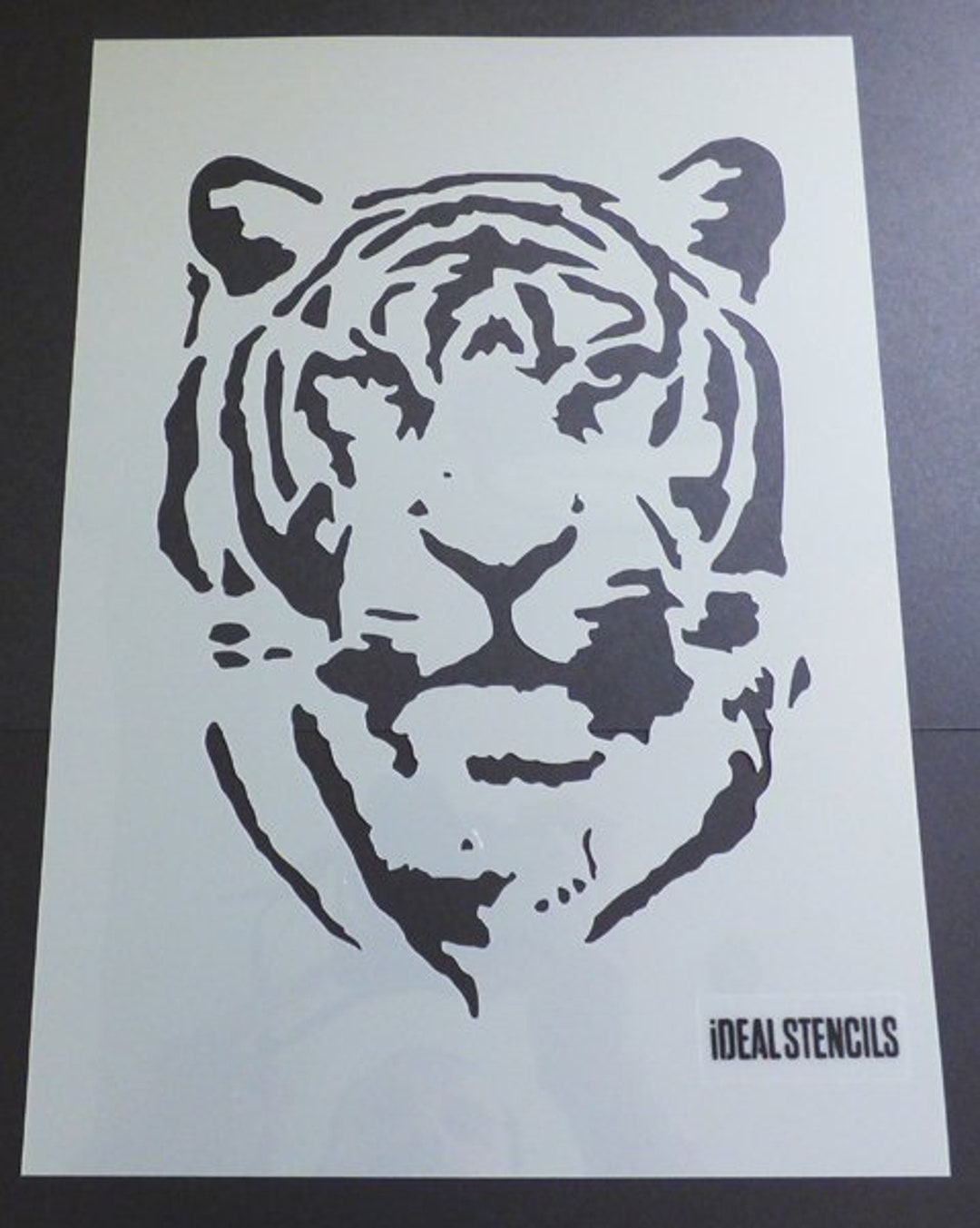 Tiger Face Stencil, Home Decorating Arts Crafts Paint Walls Fabrics and