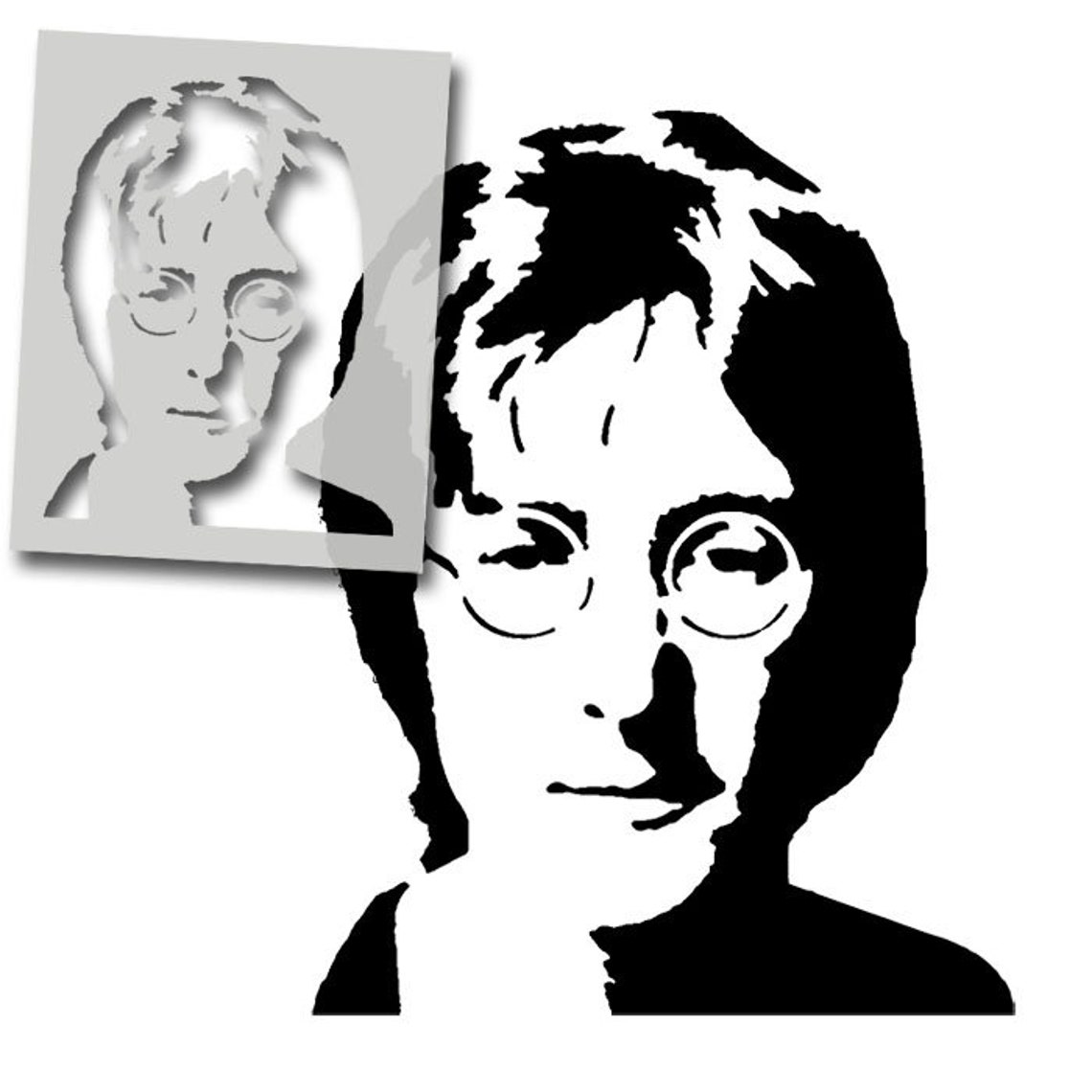 John Lennon Stencil Art and Decor Stencil Paint Walls Etsy Israel