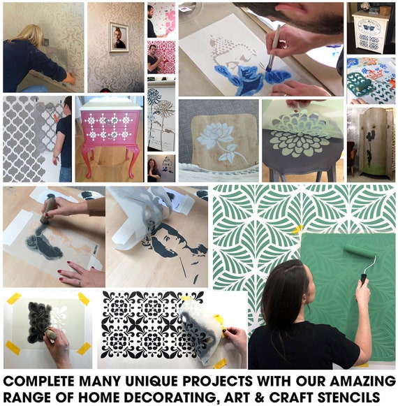 Scallop Stencil, Create Unique DIY Nursery Decor, Scallop Wall Stencil For Easy Painting - Home Decor