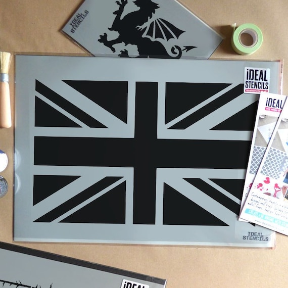 Union Jack Stencil Template for Walls and Crafts Reusable Stencils for Painting in Small /& Large Sizes