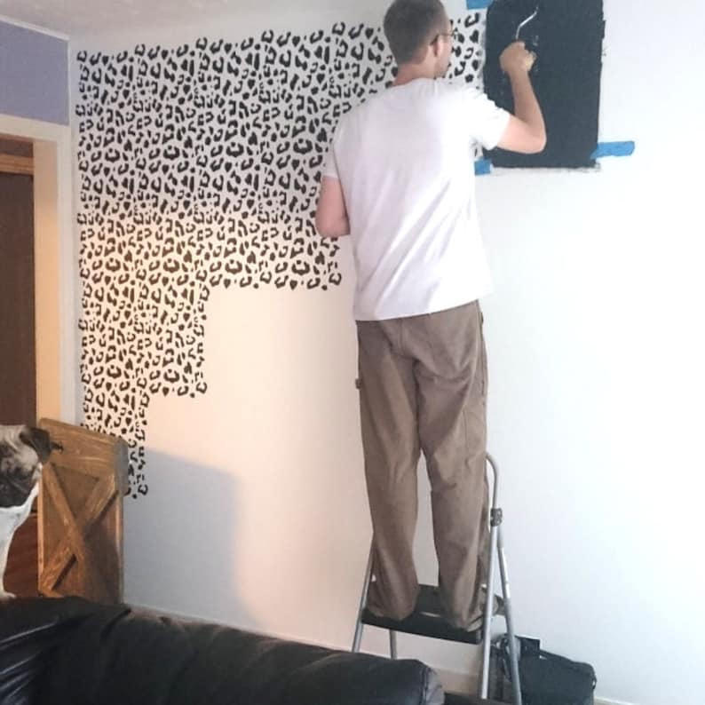Leopard Print Wall Stencil Animal Print Home Decor Stencil - Etsy UK