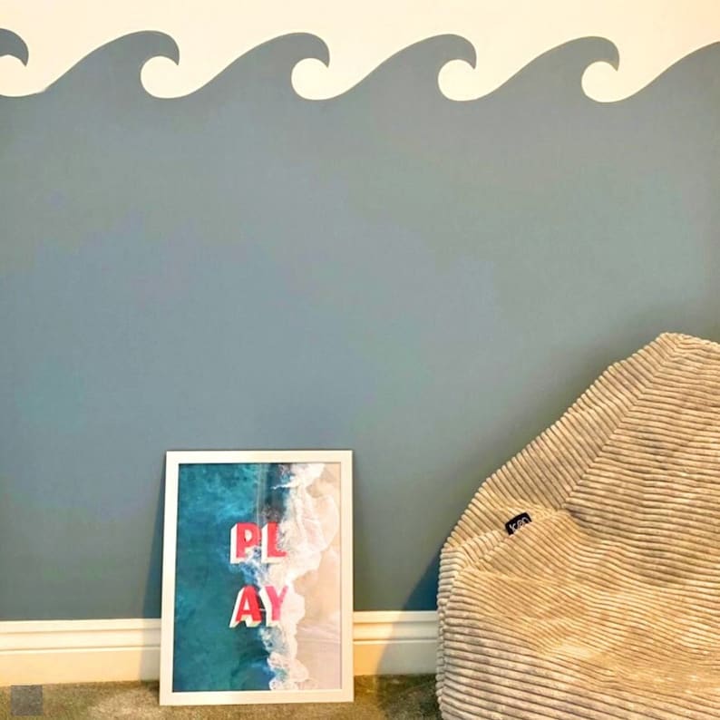 Wave Stencil Nursery Border Stencil Sea Stencil Nautical Etsy