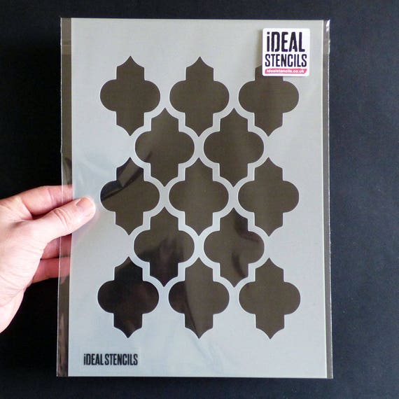 moroccan quatrefoil stencil pattern journal crafting home etsy