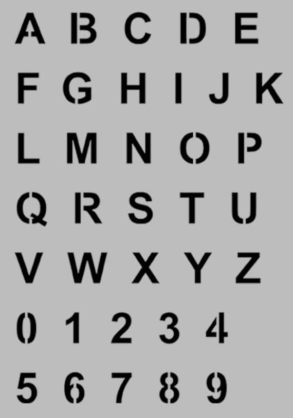 Schablonen Alphabet Anzahl Buchstaben-Schablone Mylar