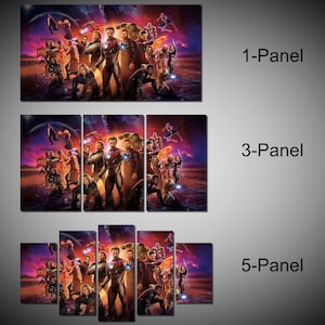 Framed Avengers Infinity War, Avengers wall art, Iron Man, Hulk, Thor, Captain America, Thanos Wall Canvas Art