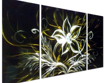 Modern Abstract Painting Metal Wall Art Sculpture Dancing Flower