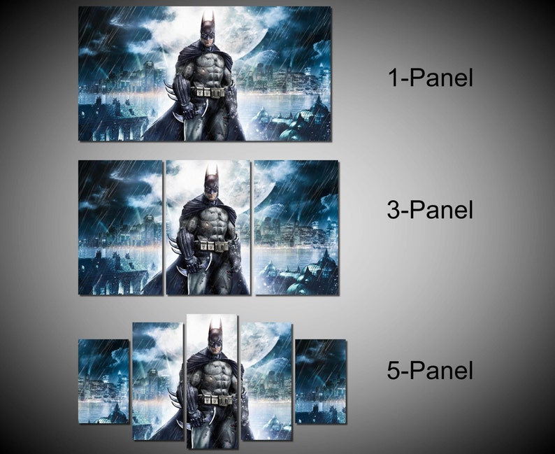 Framed Batman DC Comics Super Hero Wall Canvas Art Batman Etsy