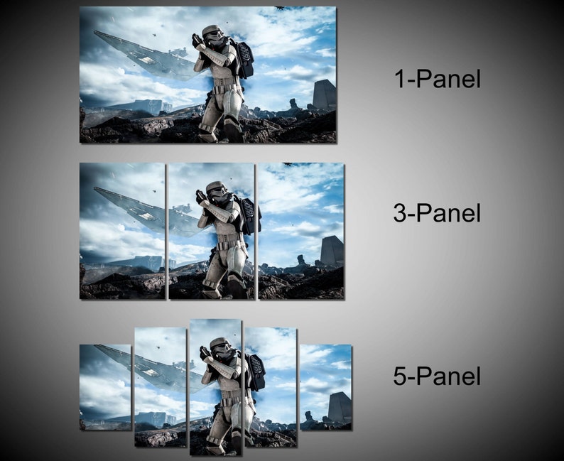 Toile Murale Star Wars Battlefront - Impression Giclée Sur Canvas - Encadrée - Plusieurs Tailles