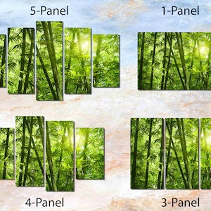 Gerahmte Leinwandkunst-Green Bambus Forest Sunlight-Ready to Hang