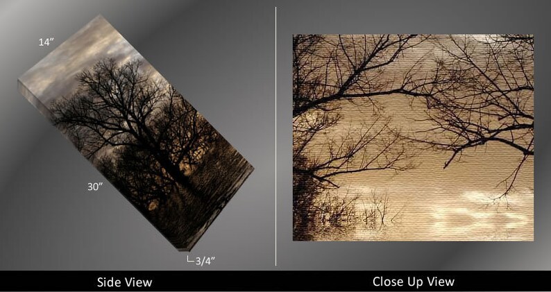 Framed Huge 3 Panel Digital Landscape Art Revive Giclee Canvas Print Ready to Hang image 2