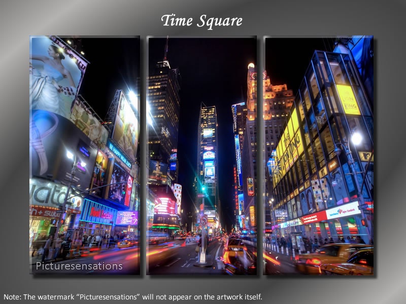 A rainy day in Times Square, New York City, 1943 Wall Art, Canvas Prints,  Framed Prints, Wall Peels