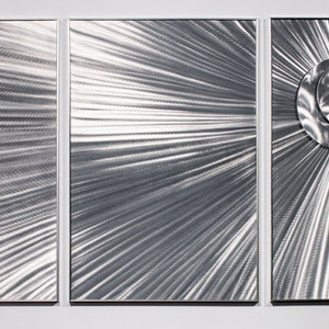 Modern Abstract Painting Metal Wall Art Sculpture Rays of Light