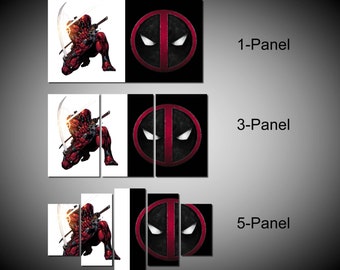 Framed Deadpool Merc With A Mouth Marvel Comic Super Hero Wall Canvas Art - Ready to Hang