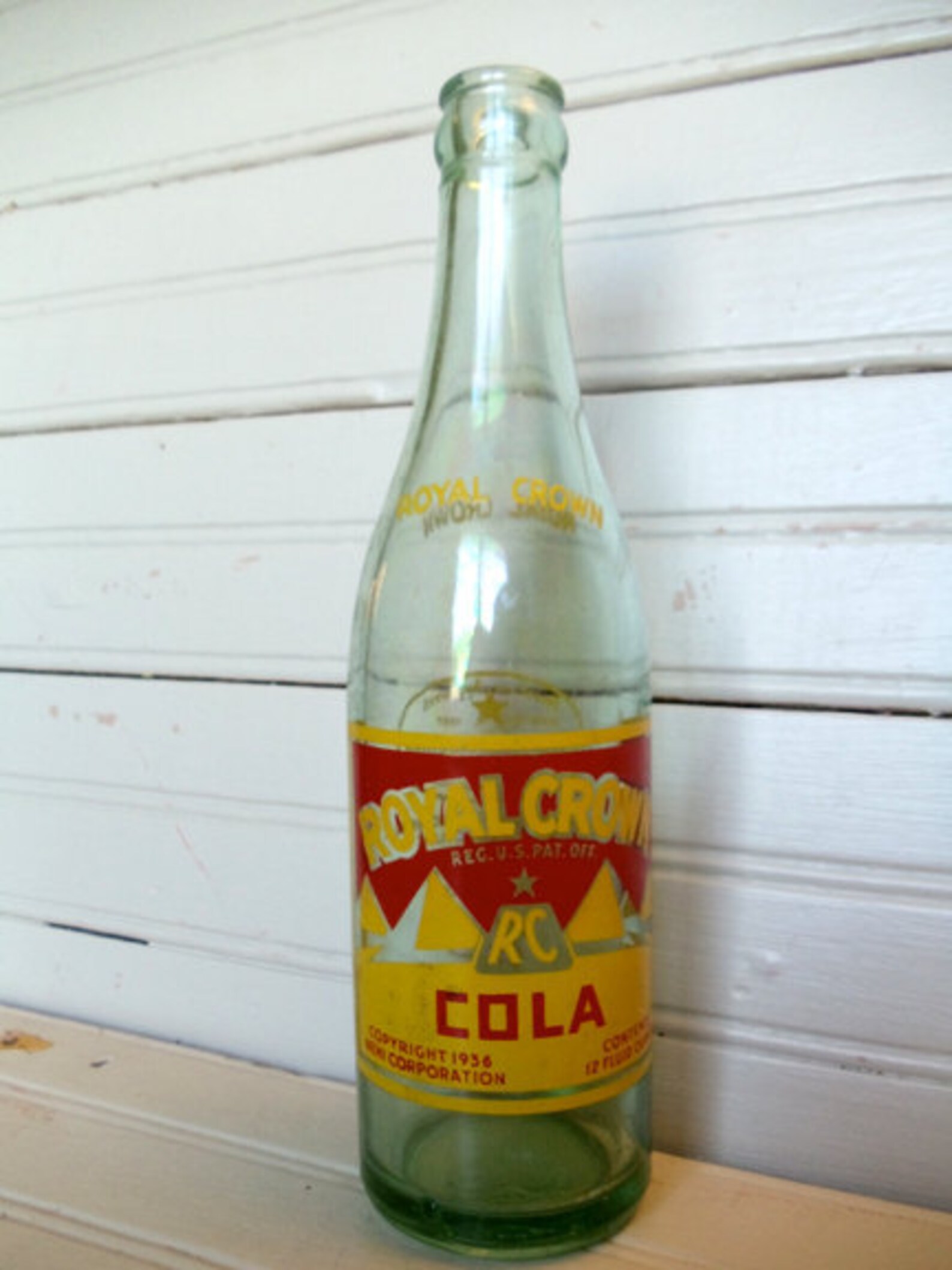 1936 Vintage Royal Crown Cola Bottle W/ Good Housekeeping | Etsy