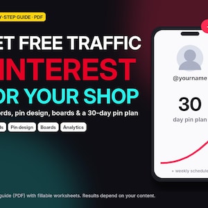 Pinterest Marketing Guide for Small Business, Pinterest SEO Strategy, Pin Design Planner, Keyword Worksheet, Fillable PDF