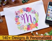 Floral makeup pouch, Flower makeup bag, maid of honor gift sister, bridesmaid gift bag, bridesmaid gift bags set, gift for guests, cute bags