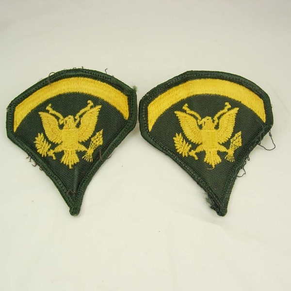 Vintage Specialist Rank Patch Destash E5 US Army Enlisted Military Veteran Birthday Shadow Box