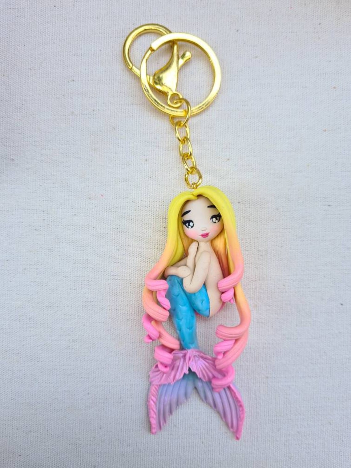 Mermaid charm as bag charm/keychain/ or pendant Etsy