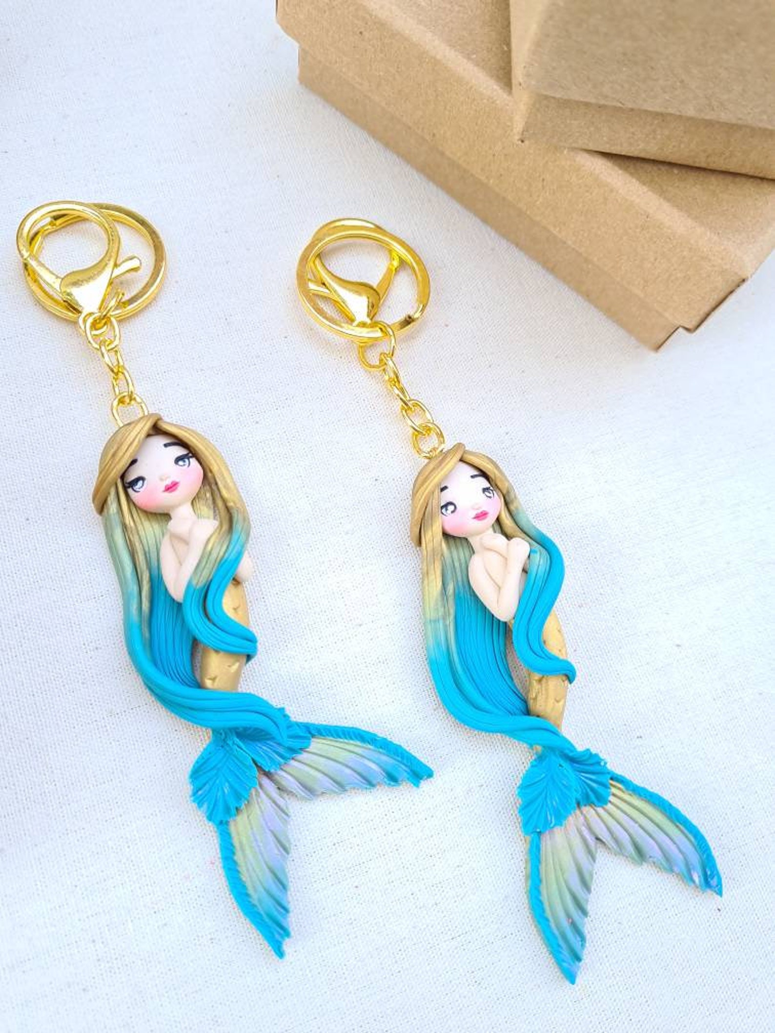 Mermaid charm as bag charm/keychain/ or pendant Etsy