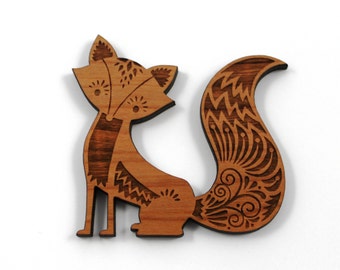 Laser Cut Jewelry Supplies. 1 Piece.Woodland Fox Charms.