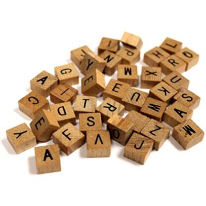 New 100Pcs Burlywood Color Wooden Alphabet Scrabble Tiles Black Letters &  Numbers For Crafts Wood