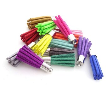 6 Pieces. 35mm Mix Color Tassel Pendants