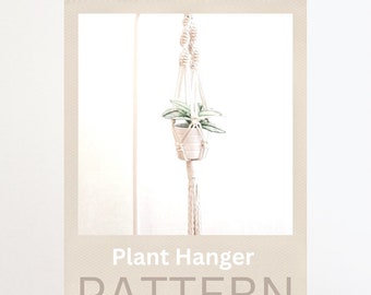 Blumenampel Muster - DIY Anfänger Spiral Design (Digitaler Download) Makramee