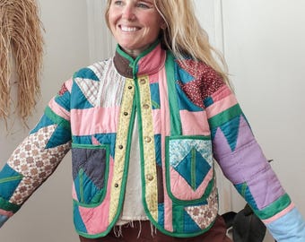Giacca trapuntata - Trapunta vintage - Taglia XS