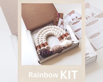 Rainbow Kit - DIY - Macrame - DIY - Craft kit - Beginners - Christmas gift