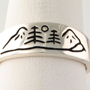 Mountain River Rings in Sterling Silver