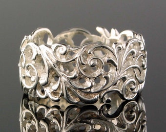 Filigree/Scroll Style Sterling Silver Ring