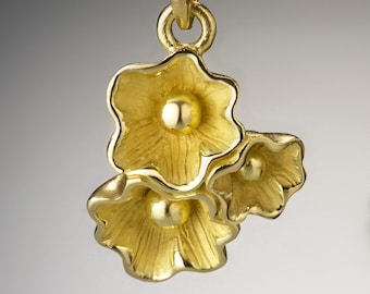 Sea Flower Pendant in 14K Gold