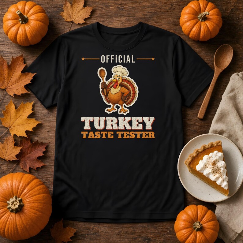 Official Turkey Taste Tester Shirt, Funny Thanksgiving T-Shirt, Turkey Day Tee, Family Thanksgiving Shirt, Comfort Colors Fall Tee image 7