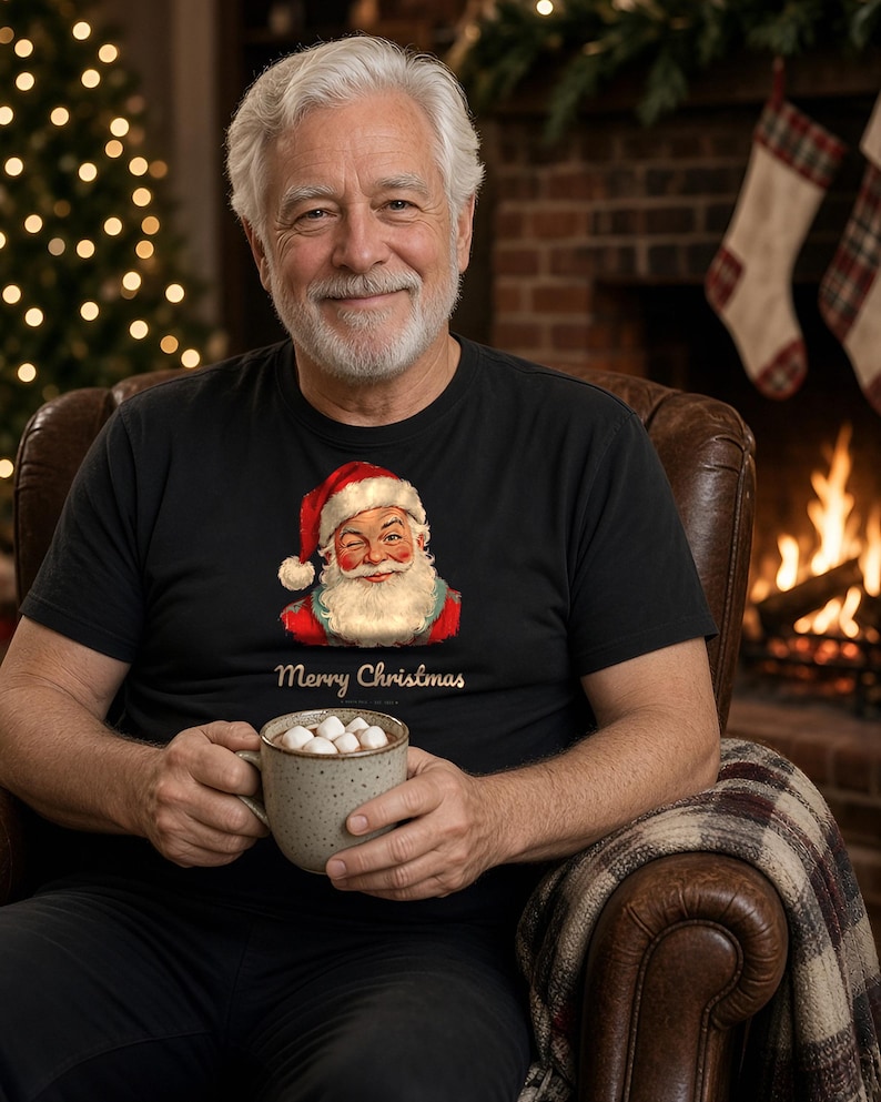 Sly Santa Shirt — Funny Sneaky Santa Christmas Tee for Men and Women image 2