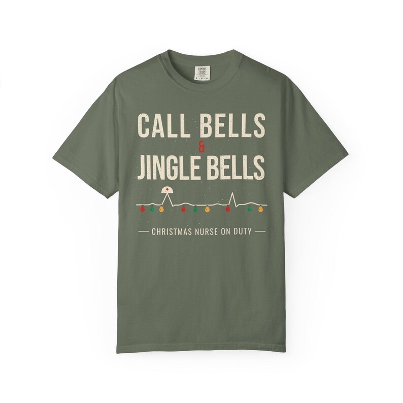 Christmas Nurse Shirt, Call Bells and Jingle Bells T-Shirt, Funny Nurse Christmas Tee, Holiday Shift RN Gift, Comfort Colors Nurse Shirt image 10