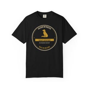 Retriever Therapy Department Shirt, Funny Dog Mom T-Shirt, Dog Dad Tee, Retriever Lover Gift, Therapy Dog Shirt, Comfort Colors