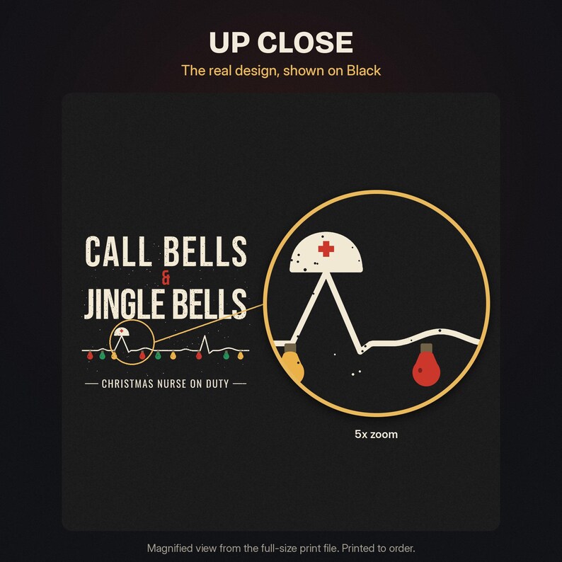 Christmas Nurse Shirt, Call Bells and Jingle Bells T-Shirt, Funny Nurse Christmas Tee, Holiday Shift RN Gift, Comfort Colors Nurse Shirt image 12