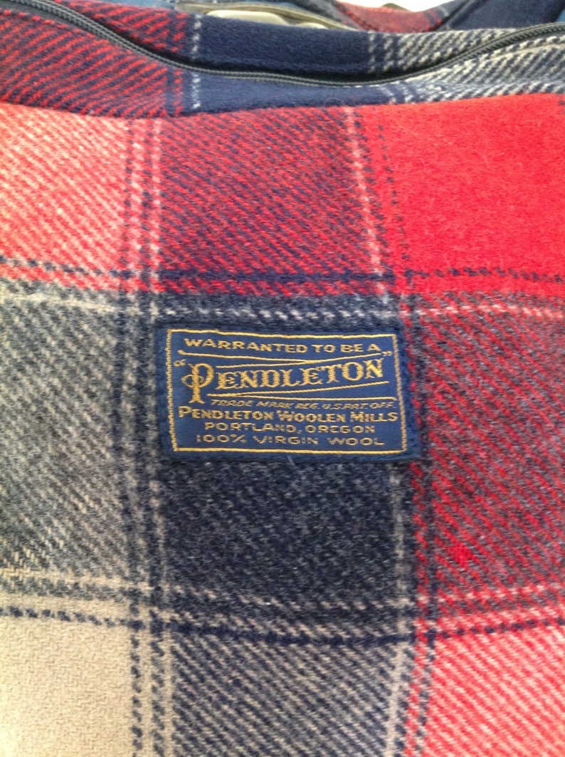 Vintage PENDLETON Plaid Backpack - Etsy