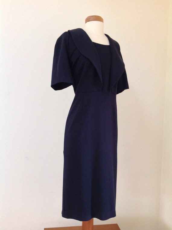 Classic JIL SANDER Midnight Blue Minimalist Dress