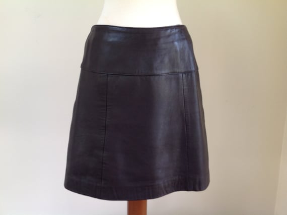 Vintage Brown Leather Skirt