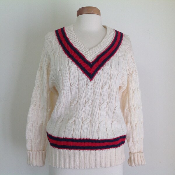 Vintage John Tullock Wool Tennis Sweater