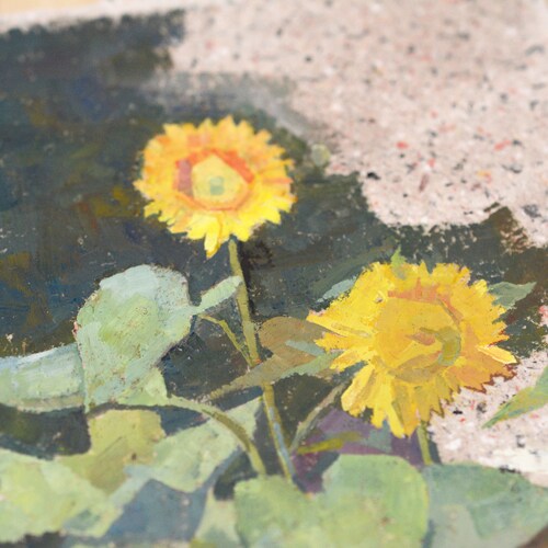Tournesols, peinture à l’huile originale, peinture au tournesol, décoration murale, peinture contemporaine, art floral, peinture florale, peinture botanique