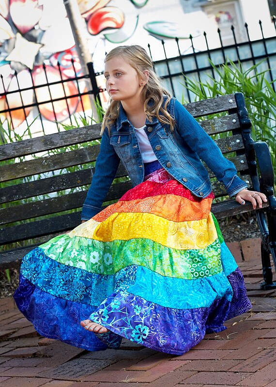EASTER DRESS RAINBOW Batik Dress Boho 