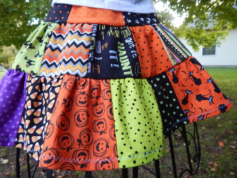 Girls Halloween Skirt Girls Ruffle Halloween Skirt Halloween Etsy