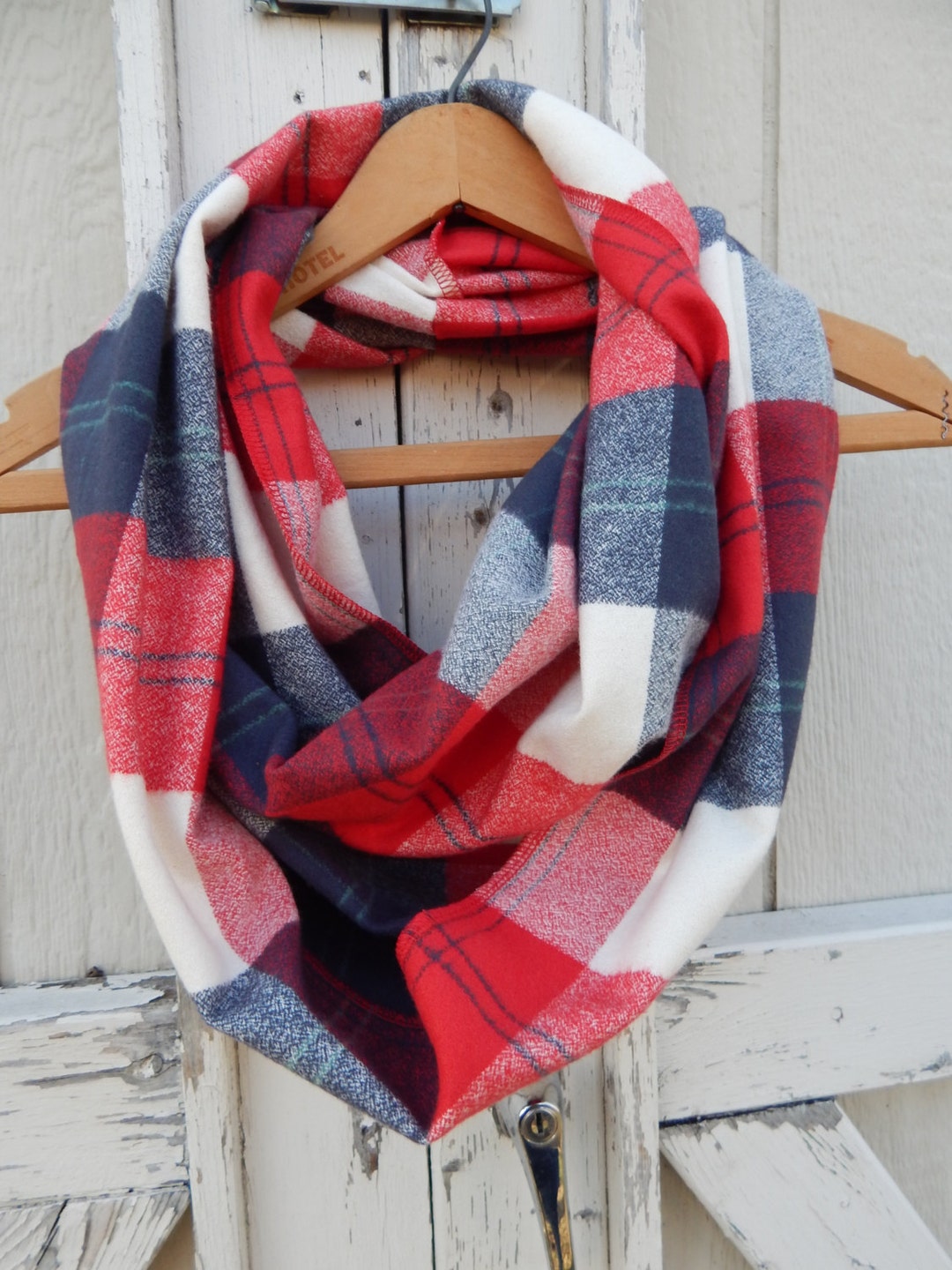 Christmas Scarf Plaid Scarf Navy and Red Plaid Scarf Navy - Etsy