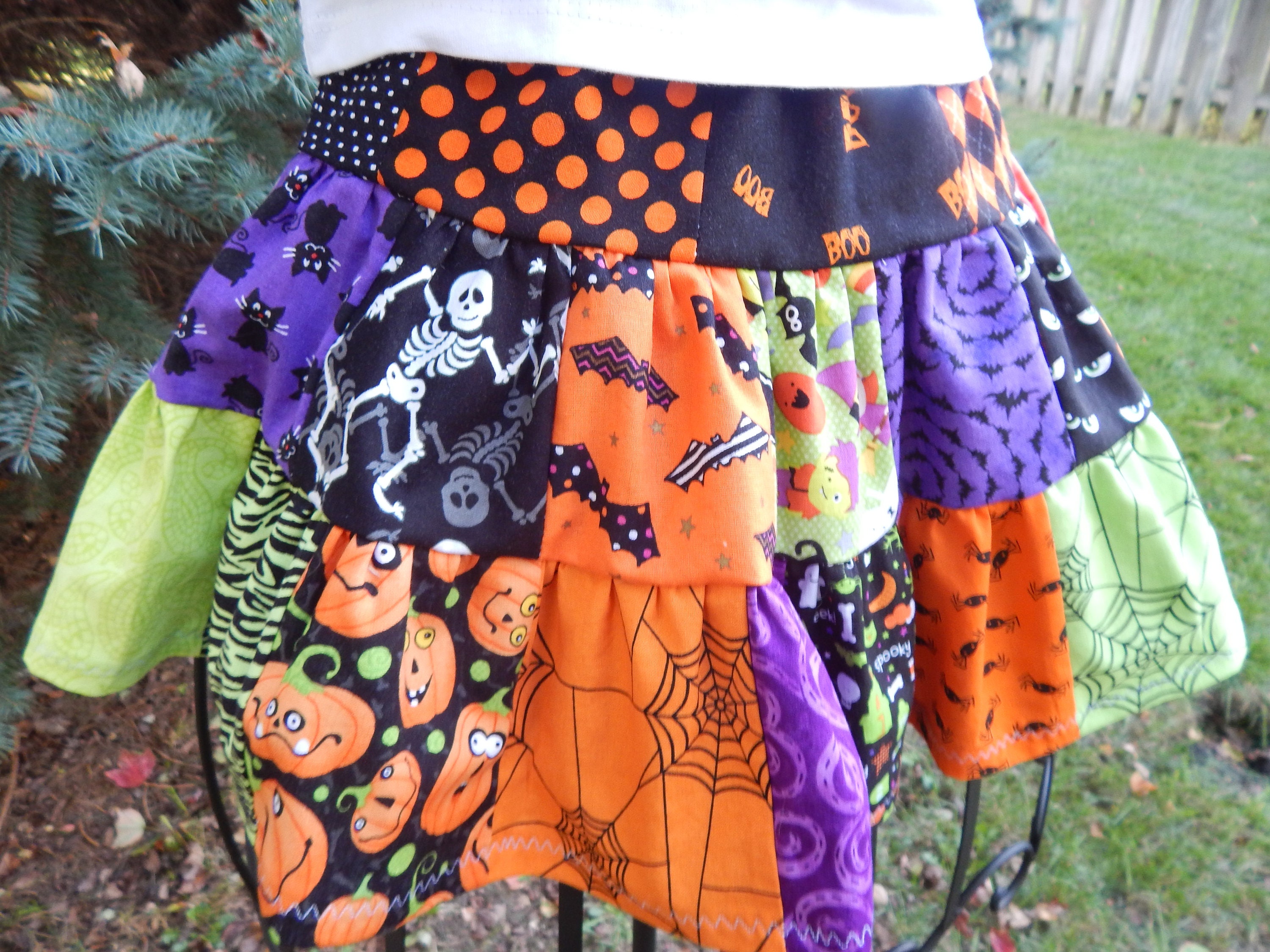 Girls Halloween Skirt Girls Ruffle Halloween Skirt Halloween Etsy